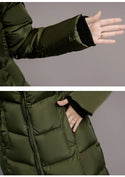 2024 Women's Winter Coats Long Section Warm Down Basic Jacket Coat Fashion Slim Outwear Female Korean Large Size Jackets M-6xl