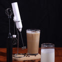 High Quality Logo Customized USB Rechargeable Milk Frother for Coffee Milk With Stand Electric Coffee Foam Maker