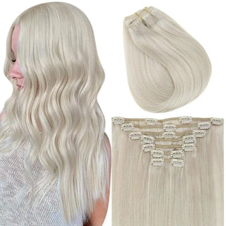 Buy 1000 LaaVoo Human Hair Clip in Extensions 7Pcs Real Remy Hair Extensions Clip in Human Hair Black Hair Straight Natural Hair Blonde