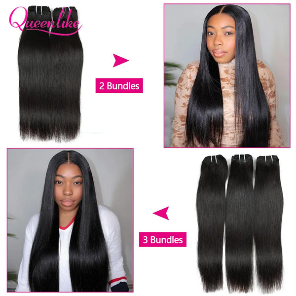 15A Double Drawn Vietnamese Raw Straight Human Hair Bundles Human Hair 20 22 24 26 Inch Top Quality Bundles Hair Extensions