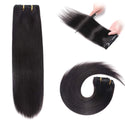 Clip in Hair Extensions Human Hair Brazilian Straight Seamless 100% Real Human Hair Natural Black Clip in Extensions 16-26 Inch