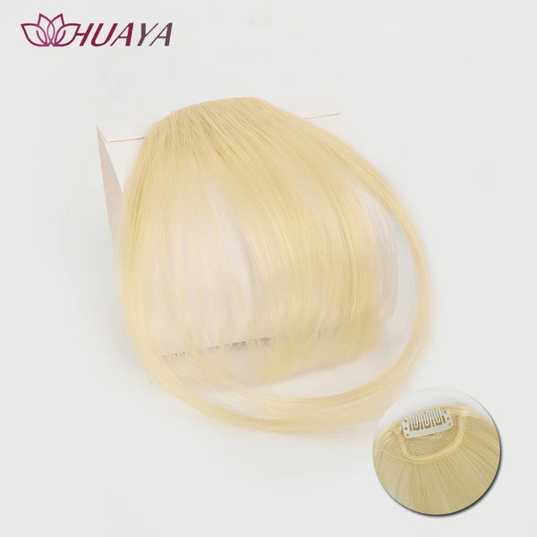 HUAYA Synthetic Hair Bangs Clips Front Side Long Bangs Fake Fringe Clip in Hair Extensions Accessories for Women