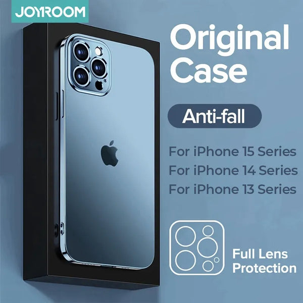 Joyroom Luxury Case for iPhone 14 13 12 Pro Max TPU+PC Shockproof Phone Cases Full Lens Protection Cover for iPhone 14 13 Case