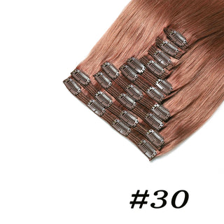 Buy 30 Lovevol  Burgundy Wine Clip in Hair Extensions Real Human Hair 10pcs Real Hair Extension Clip Full Head Soft Natural Extensions