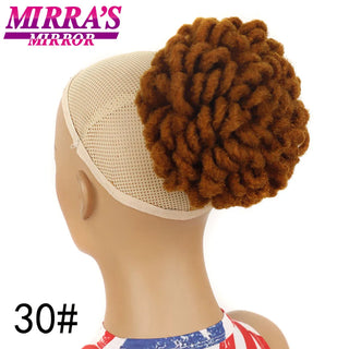 Buy lsfbzb-30 Afro Puff Drawstring Ponytail Extension Synthetic Kinky Curly Ponytail Hair Chignon Dreadlock Buns Afro Puff for Black Women