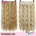 WTB Synthetic 60cm Long Wavy 5 Clip in One Pieces Hair Extensions High Tempreture Fiber Black Brown for Women Hairpieces