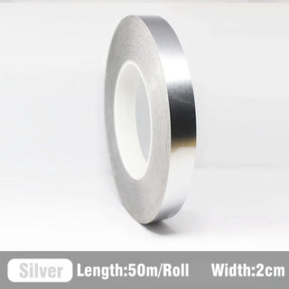 Buy 2cm-silver 50M Self-Adhesive Tile Sticker Tape Gold Silver Floor Waterproof Wall Gap Sealing Strip Tile Beauty Seam Sticker Home Decoration