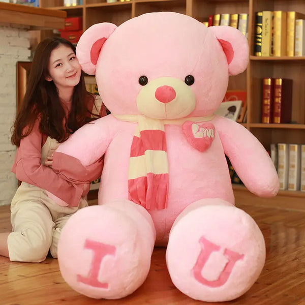 100cm Plush Toy Teddy Bear Giant  T Shirt Soft Stuffed Animals Pillow Dolls Grilfriend Kids Wife Birthday Valentines Day Decor