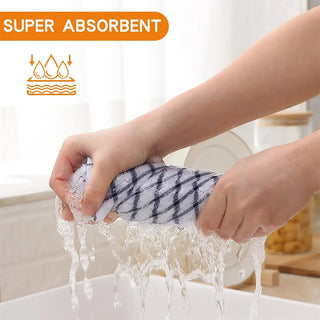 Kitinjoy 100% Cotton Kitchen Towel Soft Dishcloth Super Absorbent Kitchen Cloths Home Cleaning Scouring Towel Wash Dishes Cloth