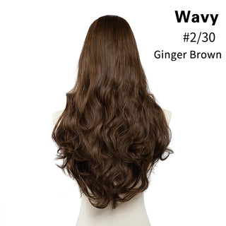 Buy ginger-brown U-Part Synthetic Clip in Hair Extension