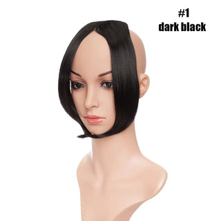 Buy dark-black BENEHAIR Bangs Clip in Middle Part Bangs Hairpieces Synthetic Clip in Hair Extension Top Hair Piece for Women Fake Hair