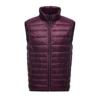 Buy j0029-wine-red Brand 90% Duck Down Vest Ultra Light Duck Down Waistcoat  Sleeveless Jacket Autumn Winter Coat J0029