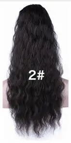 Buy 2 Blice Synthetic 20-24inch Curly Ponytail Hairpiece Pure Color Alita Heat Resistant Hair Extensions With Two Plastic Combs