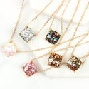 16355 - Cushion Glitter Necklace