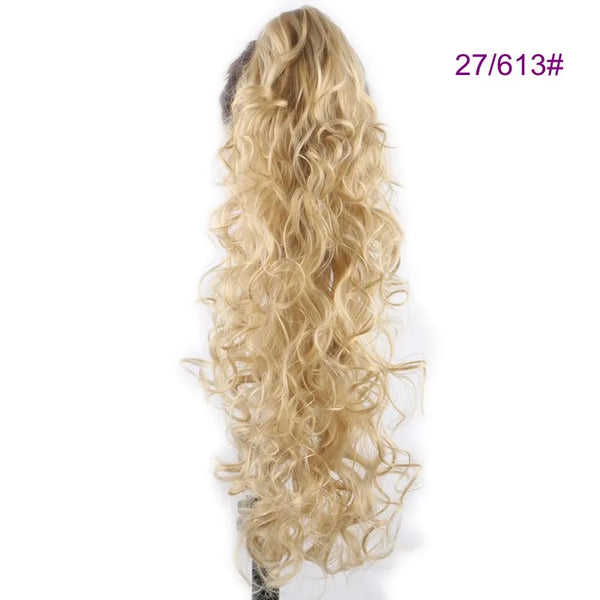 Desire for Hair 30 Inch Long Curly Claw Clip Ponytail Heat Resistant Synthetic Hairpieces Fake Hair Extensions