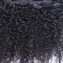 3B 3C Kinky Curly Hair Clip in Human Hair Extensions Mongolian Hair Bundle Hair Clips in for Women Ponytail 3c 4a Ever Beauty