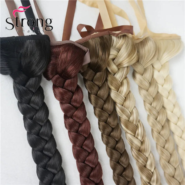 StrongBeauty Blonde Long Fishtail Braid Ponytail Extension Synthetic Clip in Hairpiece COLOUR CHOICES