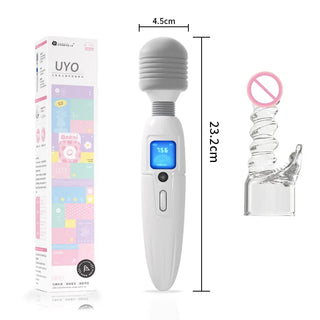 Buy 6976978540043 Japan 2 in 1 Vibrator Female LCD Magic Wand G Spot Clitoris Stimulator Sex Toys for Adults 18 Big Vibrators for Women Sex Shop