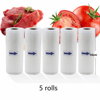 Buy 5rolls-15cm Food Vacuum Sealer Rolls Vacuum Bags Packing BPA FREE Household Kitchen Food Vacuum Bags Sealer Storage Bags 5Rolls/Lot