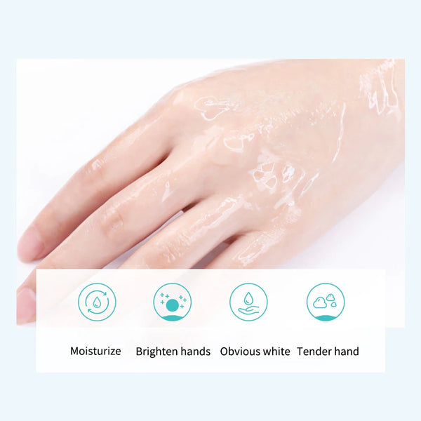 5 Pairs Goat Milk Hand Mask Skincare Nourishing Moisturizing Brightening Exfoliating Remove Dead Skin Hands Skin Care Products