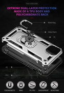 iPhone 13  Case With Kickstand, Heavy Duty Military Grade Protection Phone Case, Built-In 360° Rotate Ring Stand, Shockp