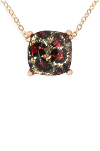 Buy gold-leopard 16355 - Cushion Glitter Necklace