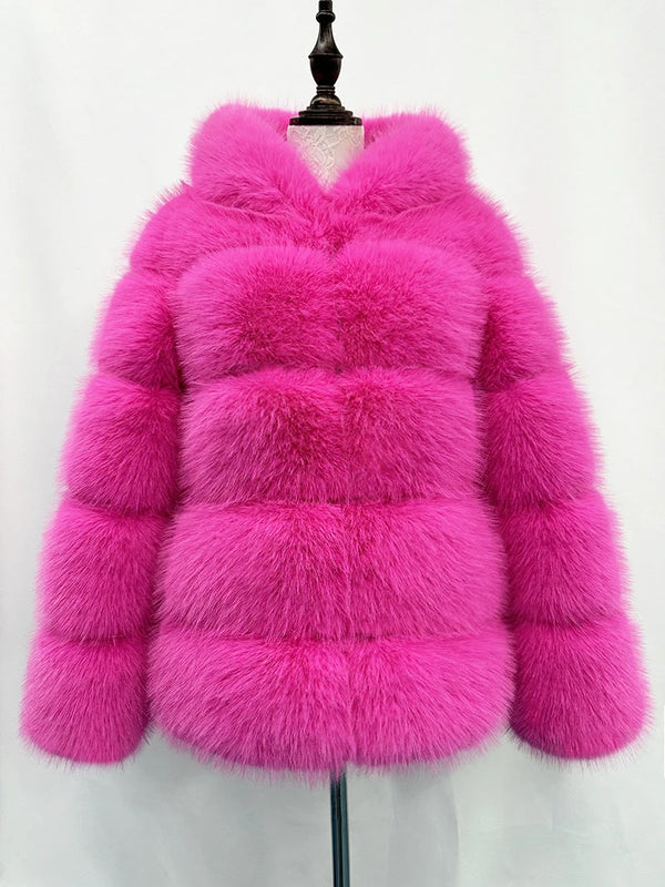 ZADORIN Winter Thick Warm Fluffy Faux Fur Coat Women Furry Hooded Long Sleeve Faux Fur Jacket Luxury Fur Coats Female Outerwears