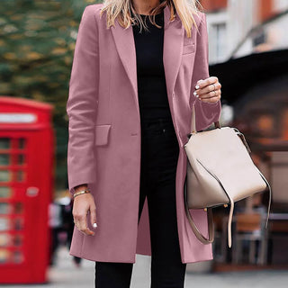 Autumn Winter Trench Coat for Women Suit Coat Single-Breasted Long Blazer Jacket Women Coat Formal Suit Women Jacket for Women