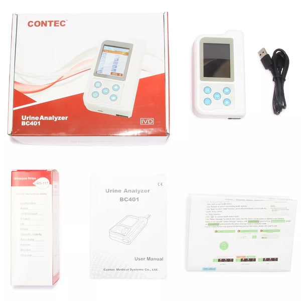 Contec New Digital Urine Analyzer 11 Parameters BC401 With 100 Pcs Test Strips