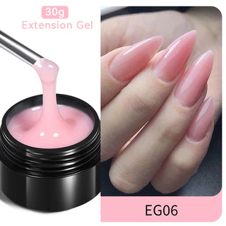 Buy eg06-30ml BORN PRETTY 60/30ml Hard Jelly Extension Nail Gel Polish French Nails Nude Pink White Clear Nail Supplies Gel for Extension