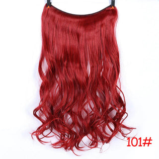 Buy 1011 LUPU Synthetic Hair Extensions Invisible Fash Line No Clips in Hairpieces Natural Secret Wire Fake Hair High Temperture Fiber