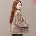 Faux Fur Coat for Women,Long Sleeve,Plush Jacket for Ladies,Korean Fashion,Artificial Mink, Fluffy Zipper Overcoats,Winter 2024