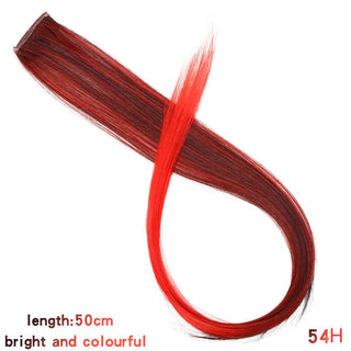 Buy 54h Lupu Synthetic Rainbow Highlighted Hair Girl One Chip in Hair Extension Hairpin Long Straight Hair Clip for Hair False Hair