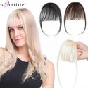 S-Noilite 3g Air Bangs Wig Human Natural Black Brown Thin Invisible Fake Hairpiece Clip in Fringe Human Hair Extension for Women