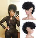 Blice Synthetic High Puff Afro Kinky Curly Short Middle-Part Wig Clips in Hairpiece Hair Extensions 90g/Piece All Color 10Inch