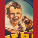 Antique Vintage 1950s Jerry Crate Label, Watsonville, CA, Boy and Dog