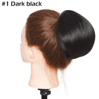 Buy dark-black HAIRRO Synthetic Bride Hair Bun Donut Chignon Hair Piece Extension for Women Headwear Hair Bun for Wedding