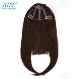 Buy 2 BHF Human Hair Bangs 8inch 20g Front 3 Clips in Straight Remy Natural Human Hair Fringe All Colors