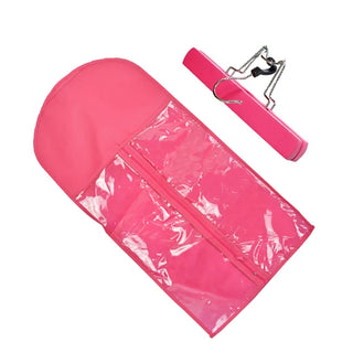 Buy pink-with-hanger Hair Extensions Carrier Storage Non-Woven Suit Case Bag Package With Wooden Hanger for Virgin Hair Weft &amp; Clip in Hair Extension