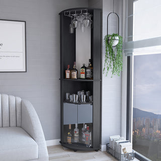 Bar Cabinet Corner, Rialto, Black