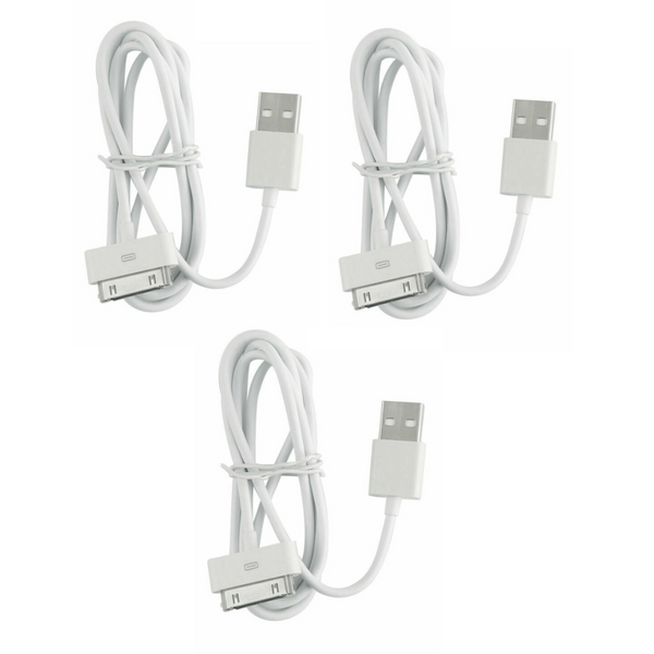 3Ft/6Ft 30-Pin USB Charger Cable Cord Compatible to Charge iPhone 4 4S iPod 4th