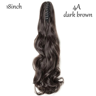 Buy dark-brown HAIRRO Claw Clip on Ponytail Hair Extension Synthetic Ponytail Extension Hair for Women Pony Tail Hair Hairpiece Wave Ponytail