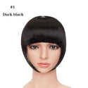 BENEHAIR Fake Bangs Synthetic Blunt Bang Clip in Hair Extension Women Blunts Fringe Hair Black Brown Bangs 2 Clips In