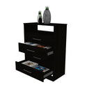 Dresser Atlanta,Four Drawers - Black