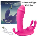 Bluetooth Female Vibrator Women's Dildo Butterfly Vibrator Sex Toys for Women APP Remote Control Anal Vibrators for Women Couple