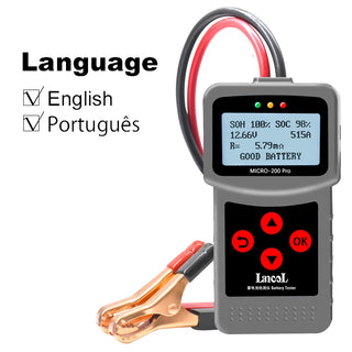 Buy brazil-metal-clip Lancol Micro200 Pro Car Battery Tester 12V 40-2000cca Lead Acid Battery Analyzer Cranking Test Charging Test Diagnostic Tool