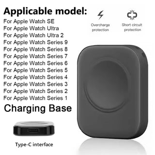 Buy type-c-port-black For Apple Watch Chargers Portable Smartwatch Charging Cable for Apple Watch SE Ultra for iWatch Series 9 8 7 6 5 4 3 2 1 Charger