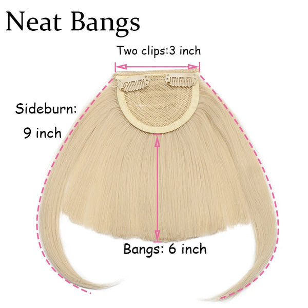 BENIHAIR Synthetic Clip in Hair Bangs Hairpiece Clip in Hair Extension Hair Extension Blunt Bangs Fake Bangs for Women