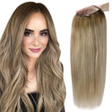 Full Shine Half Wig Clip in One Piece  U Part Wig Extensions Ombre Color 100% Machine Remy Hair Straight Human Hair Extensions