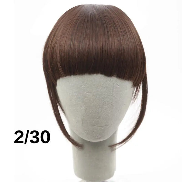 SHANGKE Synthetic Fringe Clip in Hair Bangs Hairpiece Clip in Hair Extensions Heat Resistant Fake Bangs Hair Piece 8 Colors